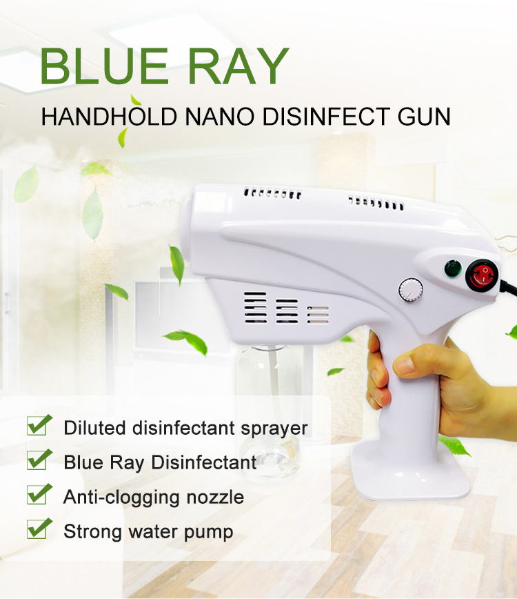 Fog Machine 1300W Portable Nano Disinfection Steam Gun Water Mist